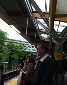 Waiting Skytrain, Vancouver