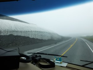 At Thompson pass snow can still be seen in August unmelted Thompson Pass
