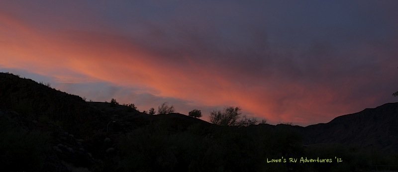 Sunset at Cattail Cove State Park