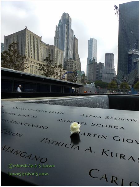Names on the 9/11 memorial