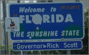 Welcome sign, Florida State