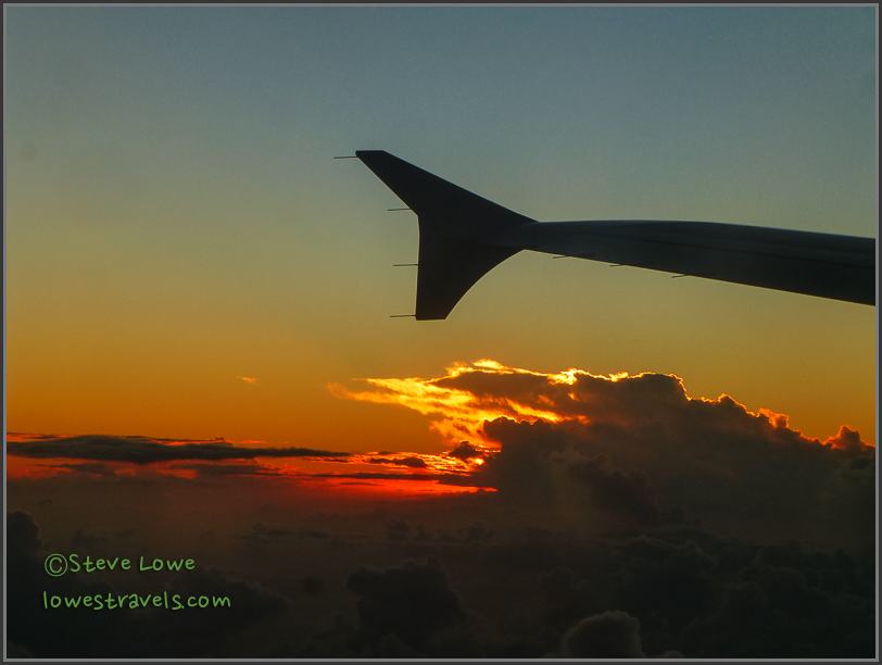 Sunset viewed from plane