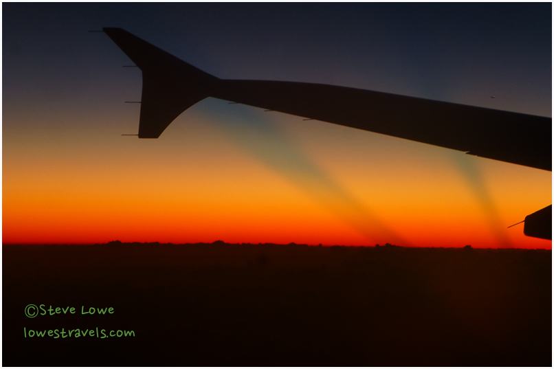 Sunset viewed from plane