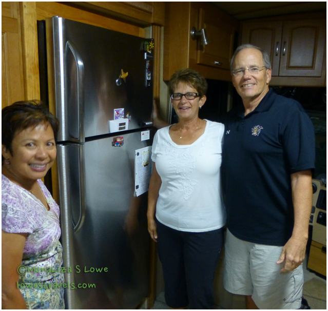 Residential refrigerator in RV