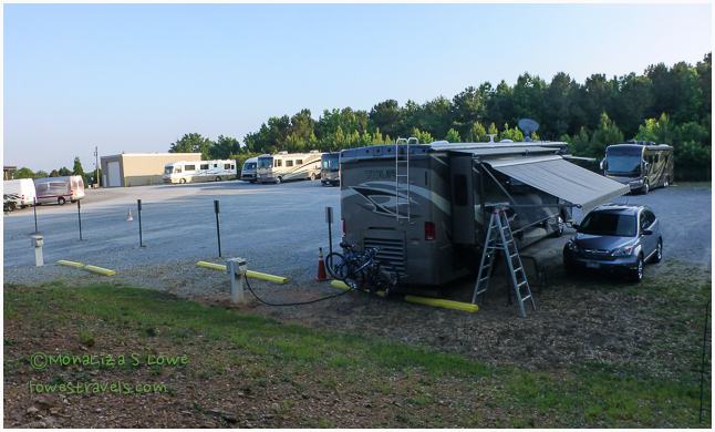 RV parking at Gaffney Service Center
