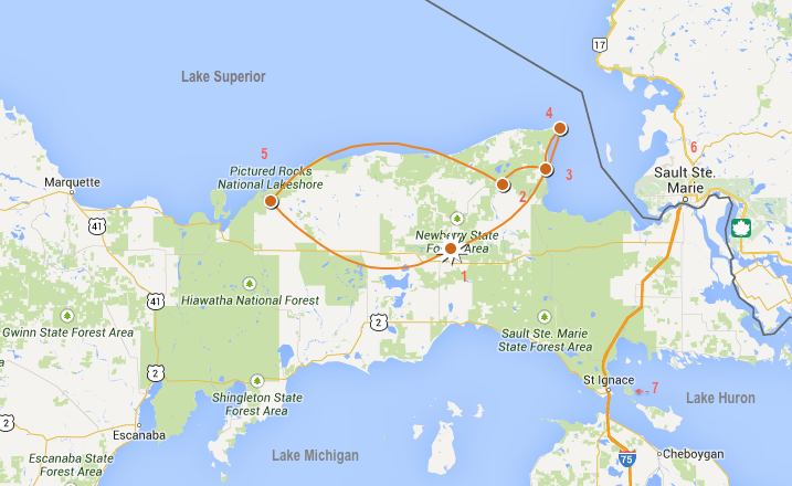 Upper Peninsula Map