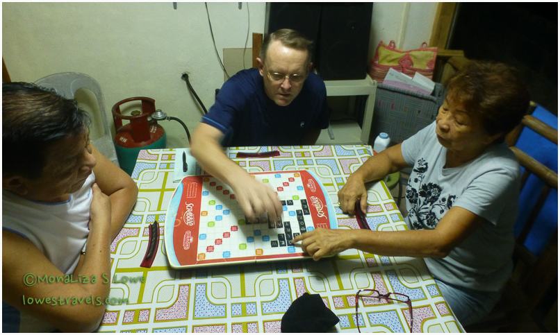 Scrabble with family