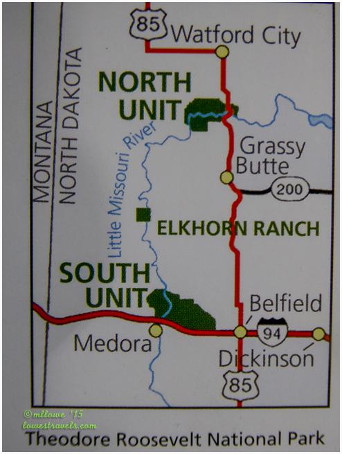 Theodore Roosevelt NP Map