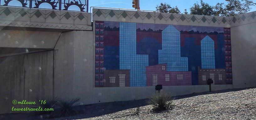 Mosaic tile on eastbound I-10 at Miracle Mile