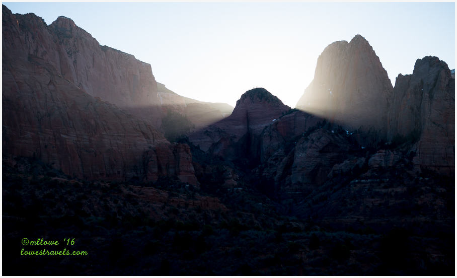 Sunrise at Kolob Canyons