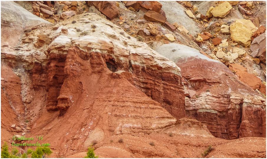Gated entrances to the Oyler Mines 