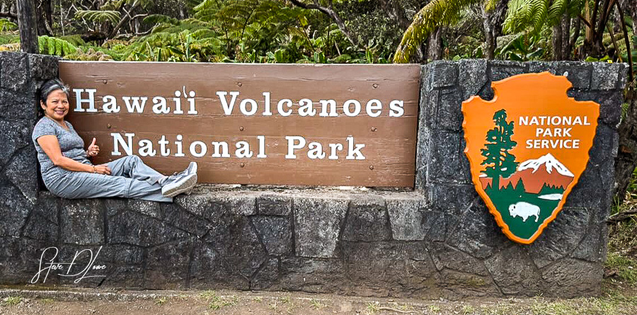 Hawaii Volcanoes National Park Sign